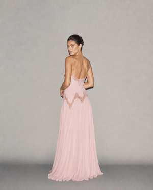 Selene Dress Baby Pink, vista posteriore #BabyPink