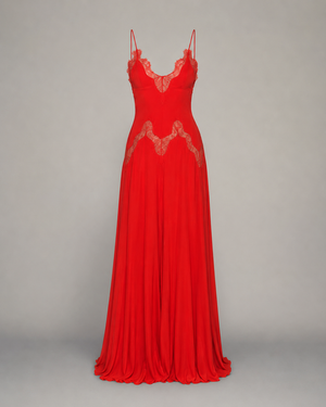 Selene Dress Cherry Red, still life #CherryRed