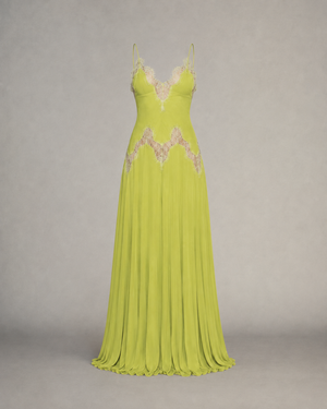 Selene Dress Lime Green, still life #LimeGreen