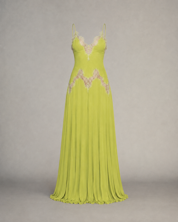 Selene Dress Lime Green, still life #LimeGreen