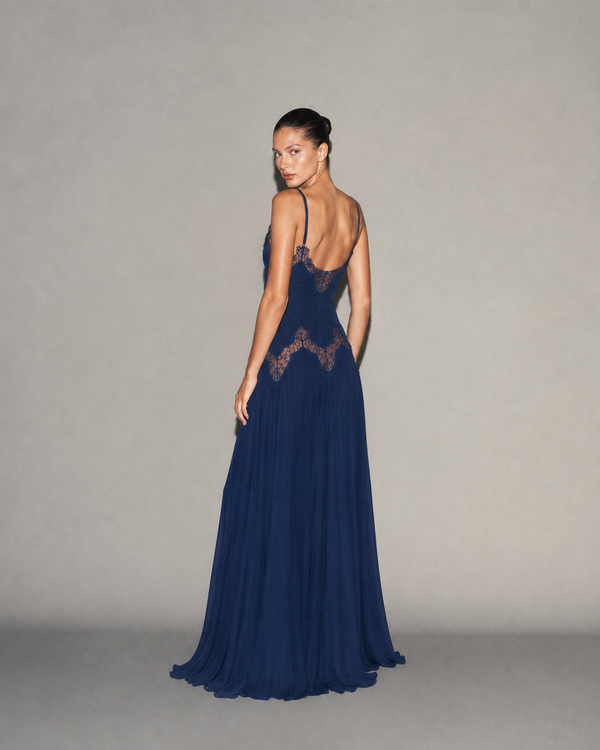 Selene Dress Night Blue, vista posteriore #NightBlue
